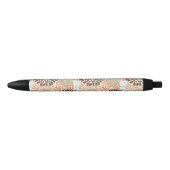Floral Pattern 11 Zwarte Inkt Pen (Voorkant)