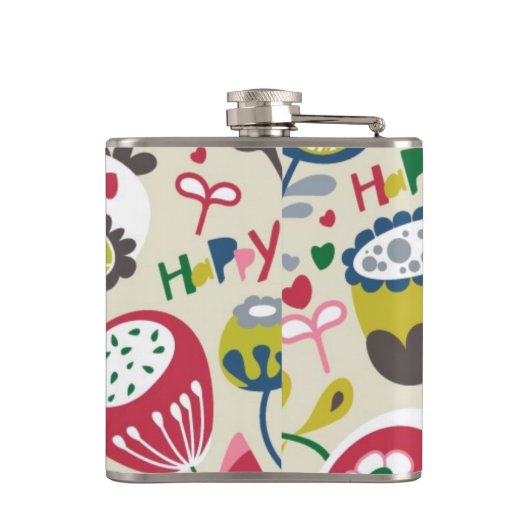 Floral Pattern 12 Heupfles (Achterkant)