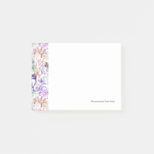 Floral Pattern 12 Post-it® Notes (Voorkant)