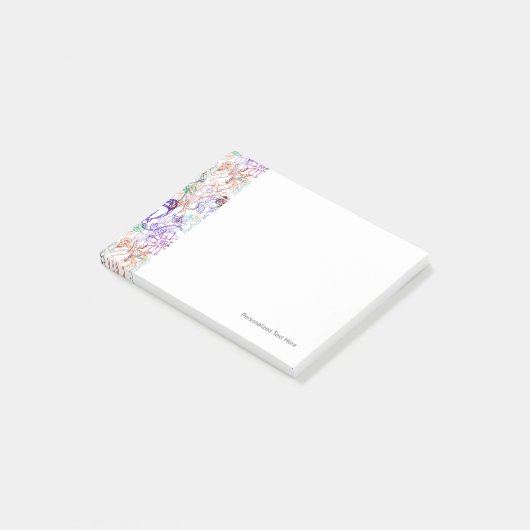 Floral Pattern 12 Post-it® Notes (Schuin)