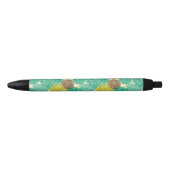 Floral Pattern 12 Zwarte Inkt Pen (Voorkant)
