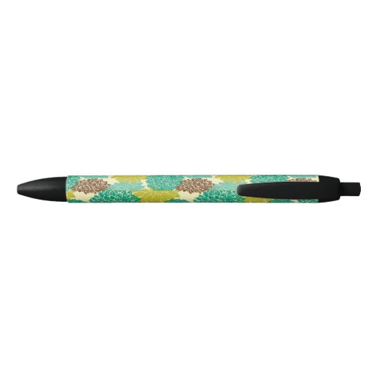 Floral Pattern 12 Zwarte Inkt Pen (Achterkant)