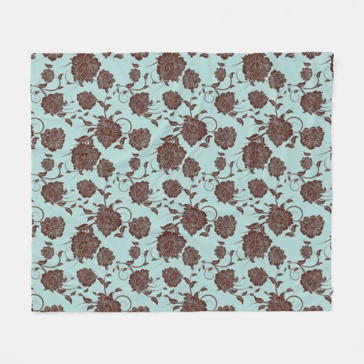 Floral Pattern 13 Fleece Deken (Voorkant (Horizontaal))