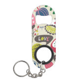Floral Pattern 13 Mini Flessenopener (Voorkant)