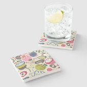 Floral Pattern 13 Stenen Onderzetter (Zijkant)