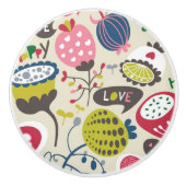 Floral Pattern 14 Keramische Knop (Voorkant)