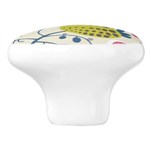 Floral Pattern 14 Keramische Knop (Zijkant)