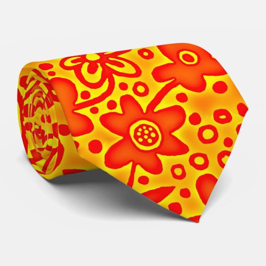 Floral Pattern 190112v4 Stropdas (Opgerold)