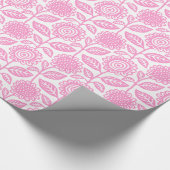 Floral Pattern 280313 - Roze op White Cadeaupapier (Hoek)