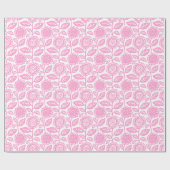 Floral Pattern 280313 - Roze op White Cadeaupapier (Vlak)
