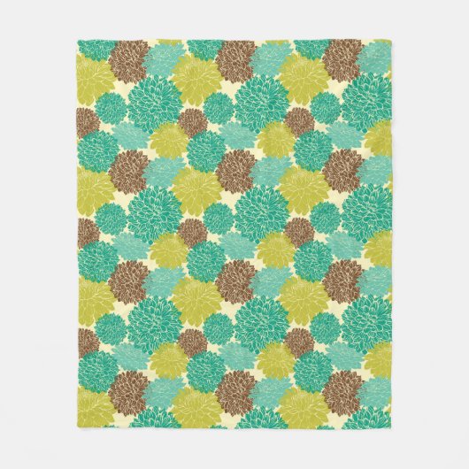 Floral Pattern 2 Fleece Deken (Voorkant)