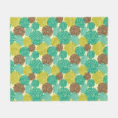 Floral Pattern 2 Fleece Deken (Voorkant (Horizontaal))