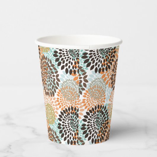 Floral Pattern 3 Papieren Bekers (Rechts)