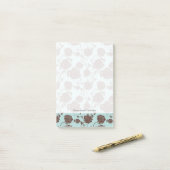 Floral Pattern 3 Post-it® Notes (Op bureau)