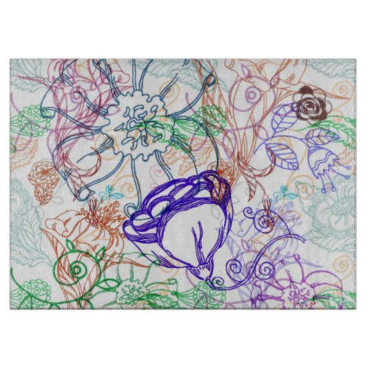 Floral Pattern 3 Snijplank (Voorkant)