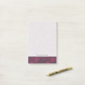 Floral Pattern 4 Post-it® Notes (Op bureau)