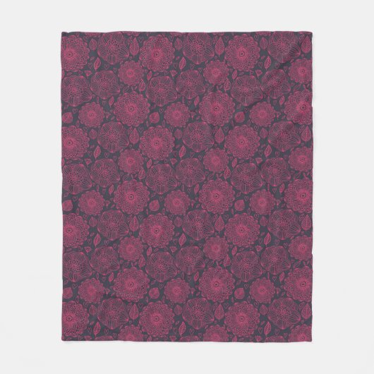 Floral Pattern 5 Fleece Deken (Voorkant)
