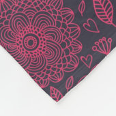 Floral Pattern 5 Fleece Deken (Hoek)