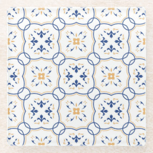 Floral Pattern 5 Glazen Onderzetter