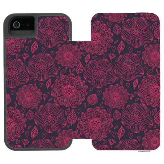 Floral Pattern 5 Incipio iPhone Portemonnee Hoesje (Agenda Open)