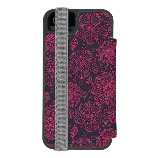 Floral Pattern 5 Incipio iPhone Portemonnee Hoesje (Agenda Achterkant)
