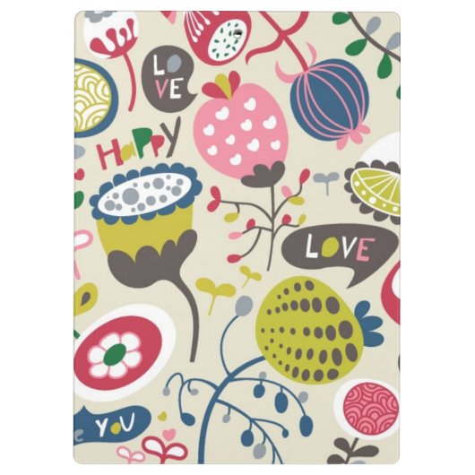 Floral Pattern 5 Klembord (Achterkant)