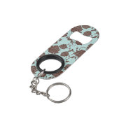 Floral Pattern 5 Mini Flessenopener (Achterkant Gekanteld)