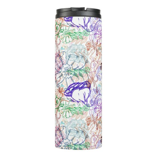 Floral Pattern 5 Thermosbeker (Achterkant)