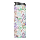 Floral Pattern 5 Thermosbeker (Geroteerd rechts)