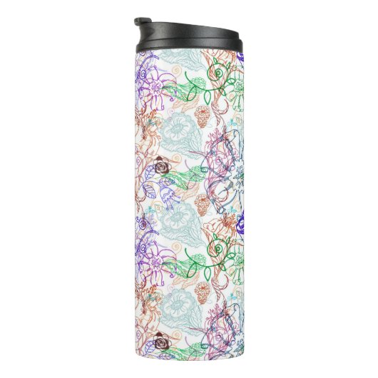 Floral Pattern 5 Thermosbeker (Geroteerd rechts)