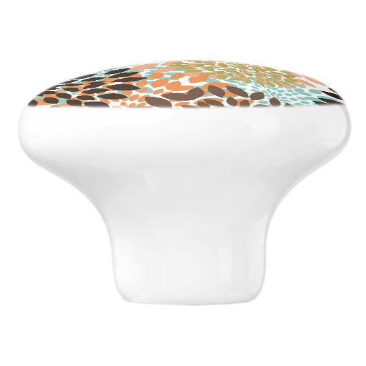 Floral Pattern 6 Keramische Knop (Zijkant)