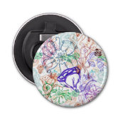 Floral Pattern 7 Button Flesopener (Voorkant)