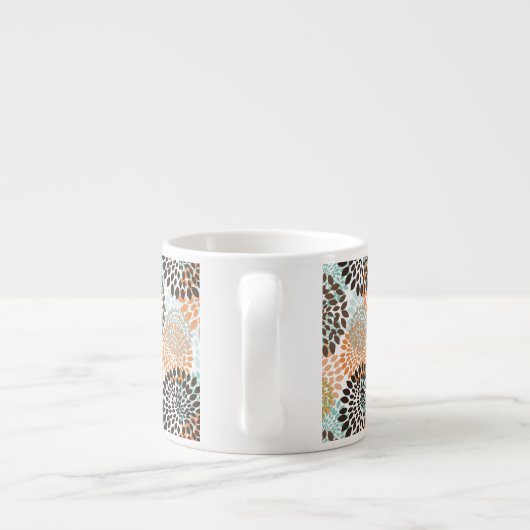 Floral Pattern 7 Espresso Kop (Achterkant)