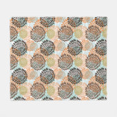 Floral Pattern 7 Fleece Deken (Voorkant (Horizontaal))