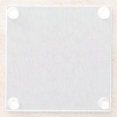 Floral Pattern 7 Glazen Onderzetter (Achterkant)