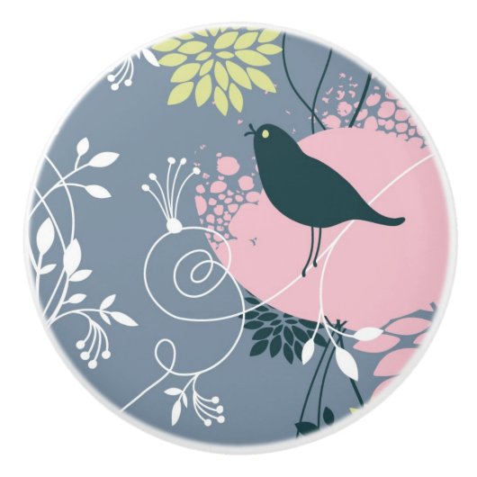 Floral Pattern 7 Keramische Knop (Voorkant)