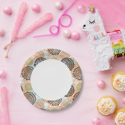 Floral Pattern 7 Papieren Bordje (Feest)