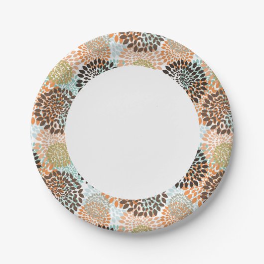 Floral Pattern 7 Papieren Bordje (Voorkant)