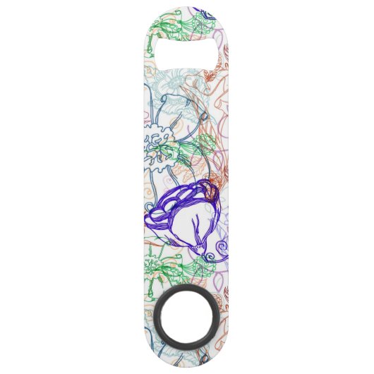 Floral Pattern 7 Speed Flessenopener (Achterkant)