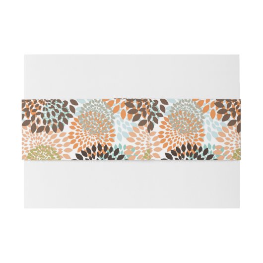 Floral Pattern 7 Uitnodigingen Wikkel (Achterkant Voorbeeld)