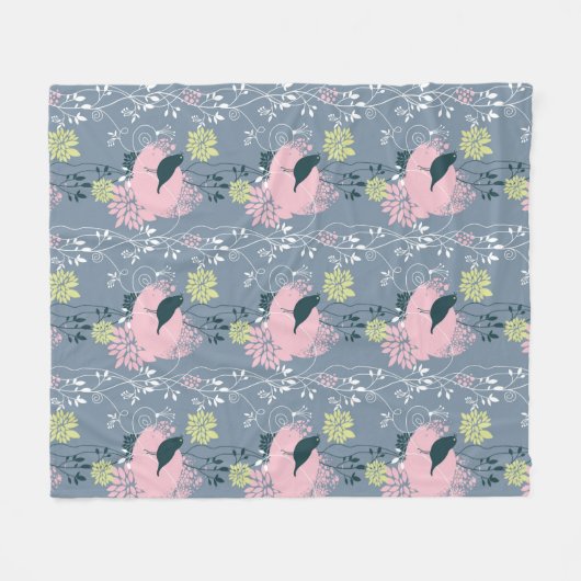 Floral Pattern 8 Fleece Deken (Voorkant (Horizontaal))