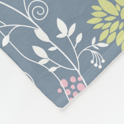 Floral Pattern 8 Fleece Deken (Hoek)