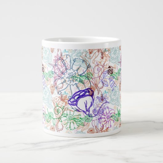 Floral Pattern 8 Grote Koffiekop (Voorkant)