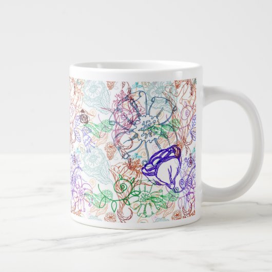 Floral Pattern 8 Grote Koffiekop (Rechts)