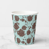 Floral Pattern 8 Papieren Bekers (Achterkant)