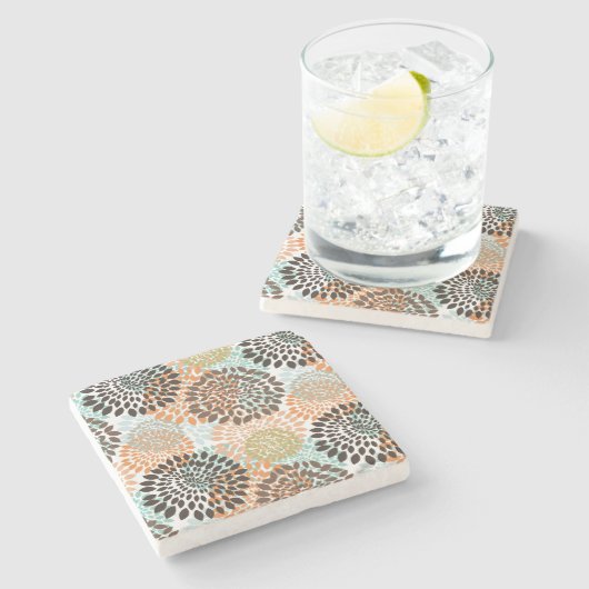 Floral Pattern 8 Stenen Onderzetter (Zijkant)