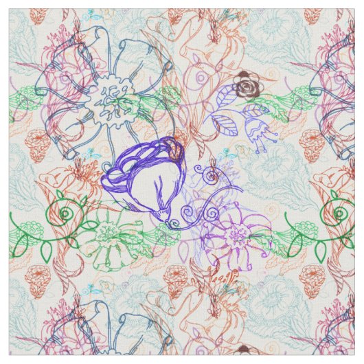 Floral Pattern 8 Stof (Close Up)