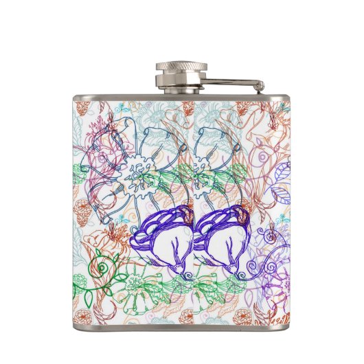 Floral Pattern 9 Heupfles (Achterkant)