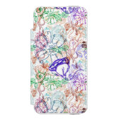 Floral Pattern 9 Incipio iPhone Portemonnee Hoesje (Voorkant Agenda)