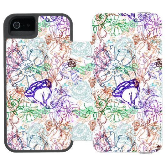 Floral Pattern 9 Incipio iPhone Portemonnee Hoesje (Agenda Open)